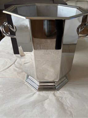 Couzon Branded Stainless Steel Champagne Bucket Vintage New Monogram France